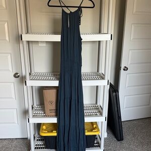 Elegant Blue Maxi Dress